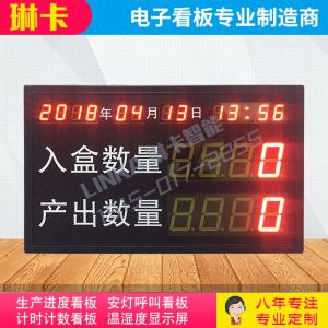 入盒數(shù)量/出盒數(shù)量生產記錄電子看板